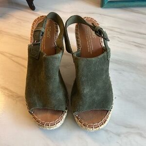 Toms sling back wedge sandals